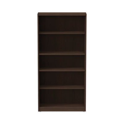 Alera Valencia Series Bookcase, Five-shelf, 31.75w X 14d X 64.75h, Espresso