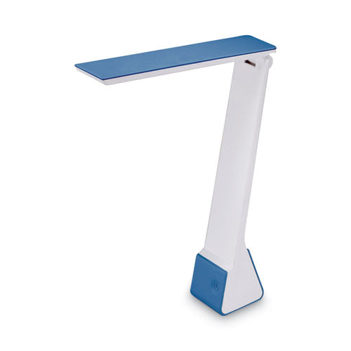 Konnect Rechargeable Folding Led Desk Lamp, 2.52w X 2.13d X 11.02h, Gray/blue