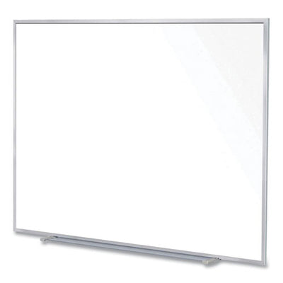 Magnetic Porcelain Whiteboard With Aluminum Frame, 72.5 X 60.47, White Surface, Satin Aluminum Frame, Ships In 7-10 Bus Days