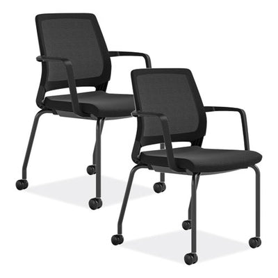 Medina Guest Chair, Supports Up To 275 Lb, 18" Seat Height, Black Seat/back/base, Ships In 1-3 Business Days