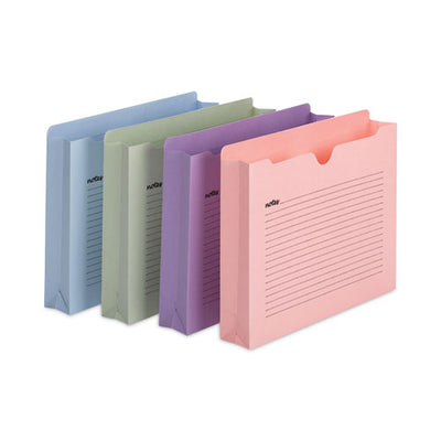 Notes File Jackets, Straight Tab, 2" Expansion, Letter Size, Assorted Colors, 12/pack
