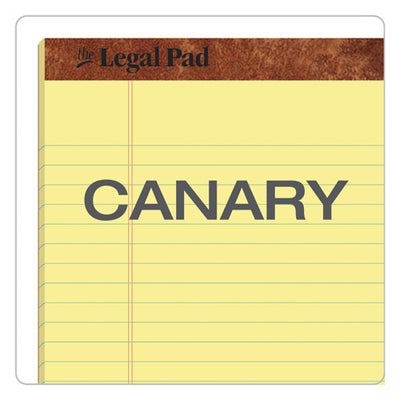 "the Legal Pad" Ruled Perforated Pads, Wide/legal Rule, 50 Canary-yellow 8.5 X 11.75 Sheets, Dozen