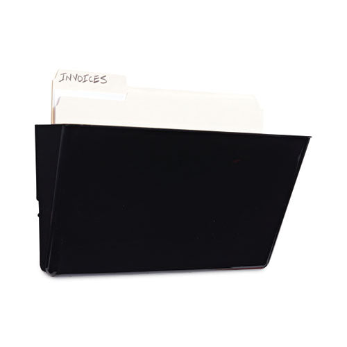Wall File Pockets, Plastic, Letter Size, 13" X 4.13" X 7", Black