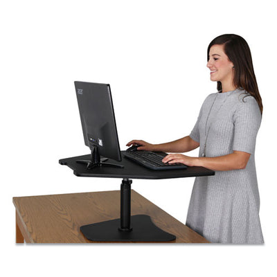 High Rise Adjustable Stand-up Desk Converter, 28" X 23" X 12" To 16.75", Black, Ships In 1-3 Business Days