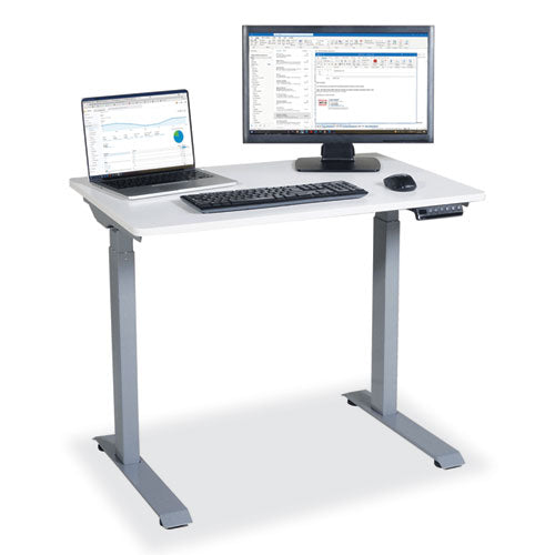 Electric Height Adjustable Standing Desk, 36 X 23.6 X 38.7 To 48.4, White, Ships In 1-3 Business Days