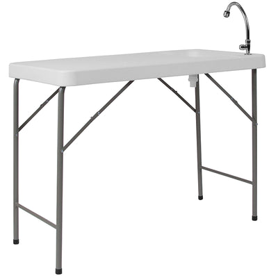 23x45 White Fold Table/sink