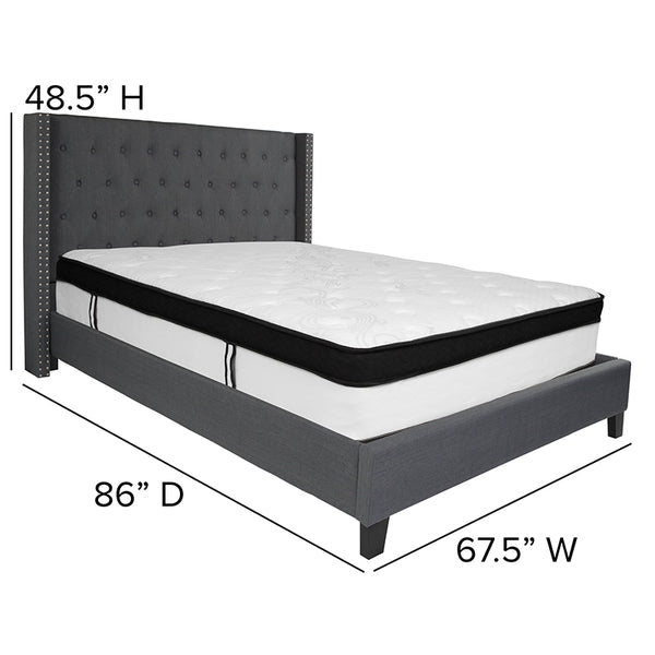 Queen Platform Bed Setgray Miramar Office