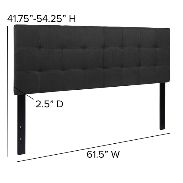 Queen Headboardblack Fabric Miramar Office