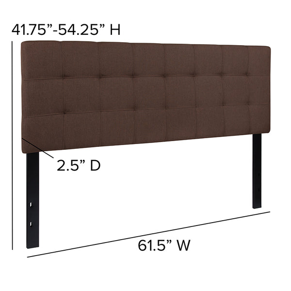 Queen Headboardbrown Fabric Miramar Office