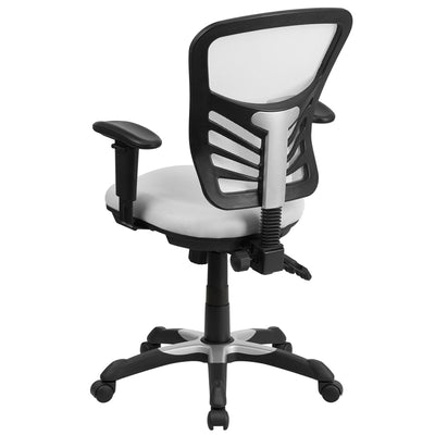 White Mid-back Mesh Chair