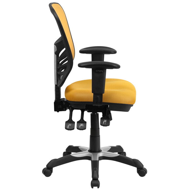 Yellow-orange Mid-back Chair