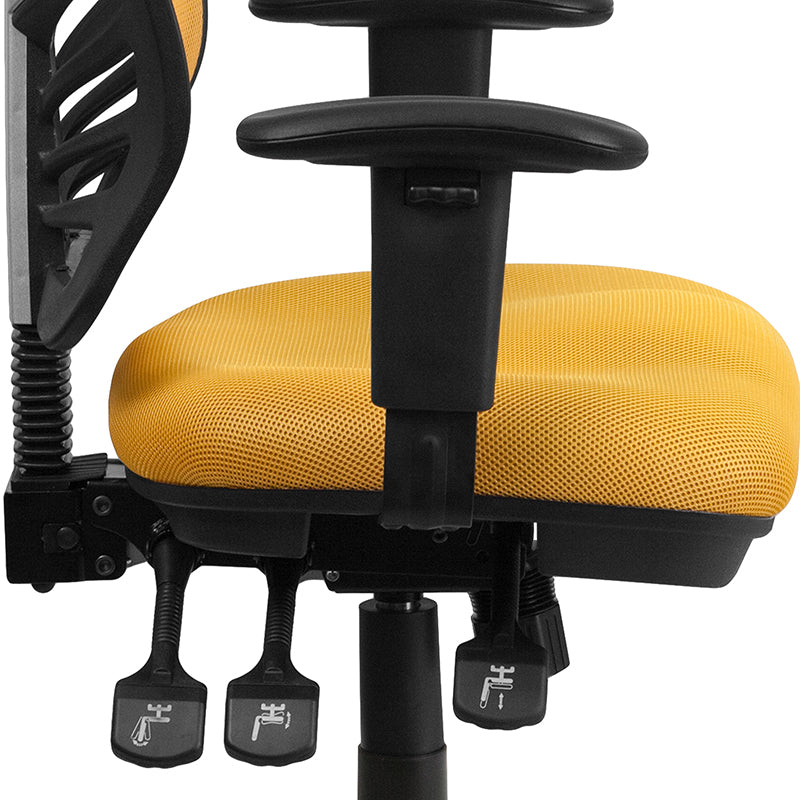 Yellow-orange Mid-back Chair