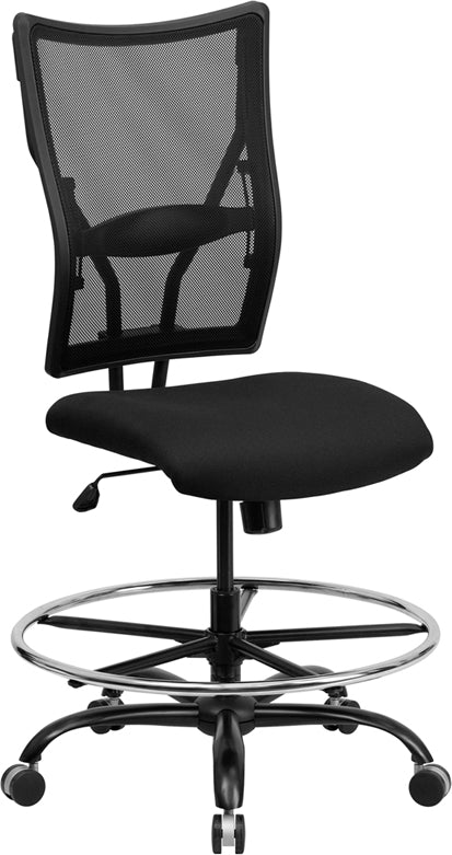Black Mesh 400lb Draft Chair