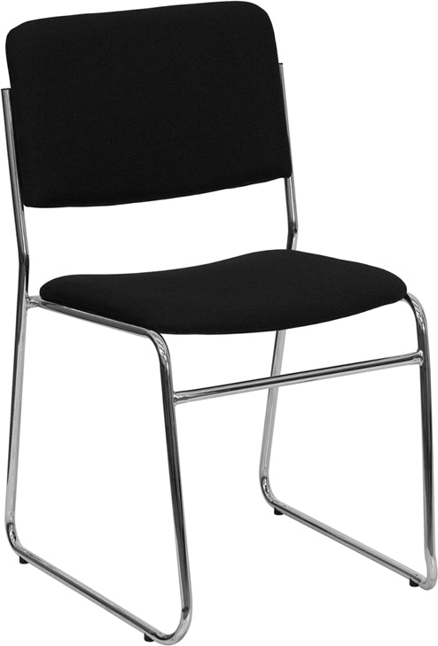 Black Fabric Stack Chair