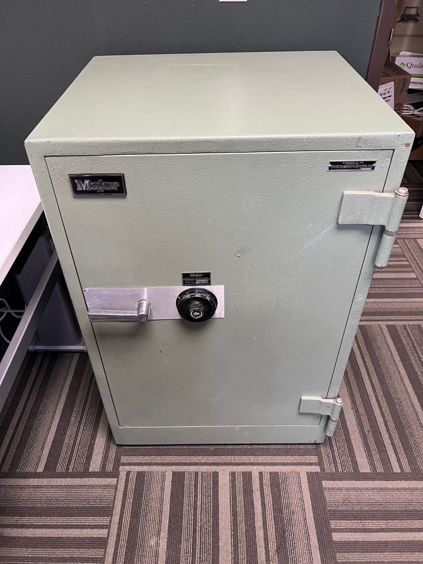 PRE-OWNED MAJOR SAFE WITH SERGEANT GREEN LEAF DIAL