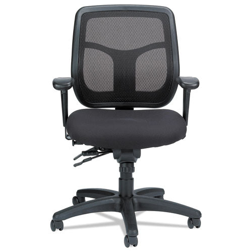 Apollo Multi-function Mesh Task Chair, Supports Up To 250 Lb, 18.9" To 22.4" Seat Height, Silver Seat/back, Black Base