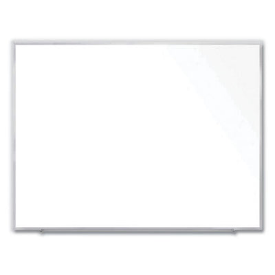 Magnetic Porcelain Whiteboard With Aluminum Frame, 72.5 X 60.47, White Surface, Satin Aluminum Frame, Ships In 7-10 Bus Days