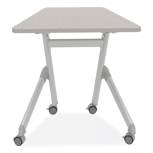 Learn Nesting Trapezoid Desk, 32.83" X 22.25" To 29.5", Gray, Ships In 1-3 Business Days