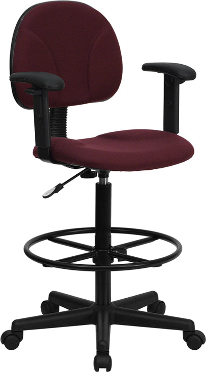 Burgundy Fabric Draft Chair