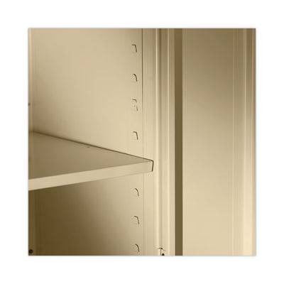 Assembled 72" High Heavy-duty Welded Storage Cabinet, Four Adjustable Shelves, 36w X 18d, Putty