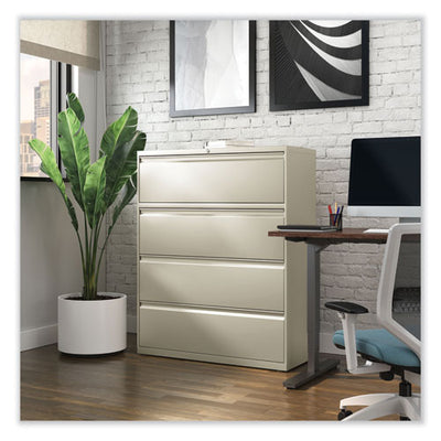 Lateral File, 4 Legal/letter-size File Drawers, Putty, 42" X 18.63" X 52.5"