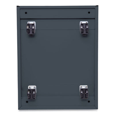 File Pedestal With Full-length Pull, Left Or Right, 3-drawers: Box/box/file, Legal/letter, Charcoal, 14.96" X 19.29" X 27.75"