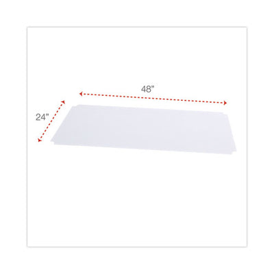 Shelf Liners For Wire Shelving, Clear Plastic, 48w X 24d, 4/pack