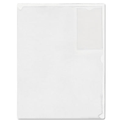 Kleer-file Poly Folder With Id Pocket, Letter Size, Transparent