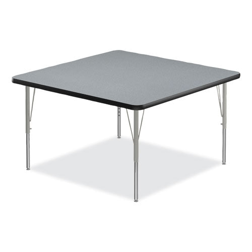 Adjustable Activity Tables, Square, 48" X 48" X 19" To 29", Gray Top, Silver Legs, 4/pallet, Ships In 4-6 Business Days