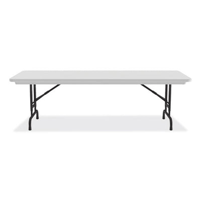 Adjustable Folding Tables, Rectangular, 60" X 30" X 22" To 32", Gray Top, Black Legs, 4/pallet, Ships In 4-6 Business Days