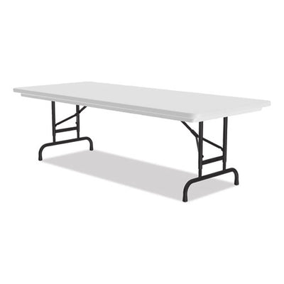 Adjustable Folding Tables, Rectangular, 60" X 30" X 22" To 32", Gray Top, Black Legs, 4/pallet, Ships In 4-6 Business Days