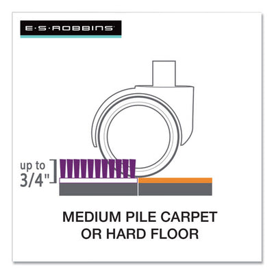 Floor+mate, For Hard Floor To Medium Pile Carpet Up To 0.75", 46 X 48, Clear