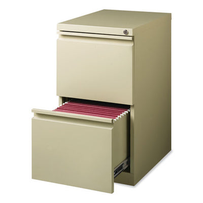 Full-width Pull 20 Deep Mobile Pedestal File, 2-drawer: File/file, Letter, Putty, 15x19.88x27.75, Ships In 4-6 Business Days