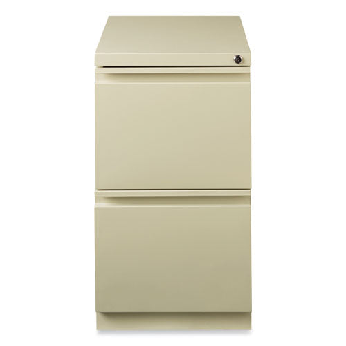 Full-width Pull 20 Deep Mobile Pedestal File, 2-drawer: File/file, Letter, Putty, 15x19.88x27.75, Ships In 4-6 Business Days