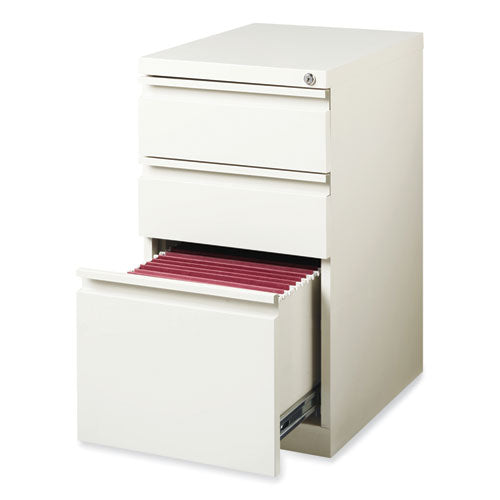 Full-width Pull 20 Deep Mobile Pedestal File,  Box/box/file, Letter, White, 15 X 19.88 X 27.75, Ships In 4-6 Business Days