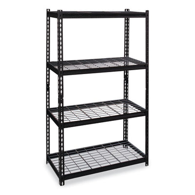 Iron Horse 2300 Wire Deck Shelving, Four-shelf, 36w X 18d X 60h, Black, Ships In 4-6 Business Days