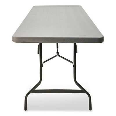 Indestructable Commercial Folding Table, Rectangular, 96" X 30" X 29", Charcoal Top, Charcoal Base/legs