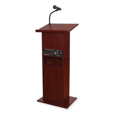 Power Plus Lectern, 22 X 17 X 46, Mahogany, Ships In 1-3 Business Days
