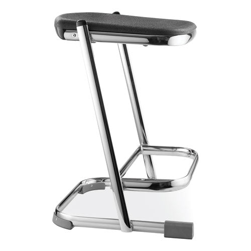6600 Series Elephant Z-stool, Backless, Supports Up To 500lb, 22" Seat Height, Black Seat, Chrome Frame,ships In 1-3 Bus Days