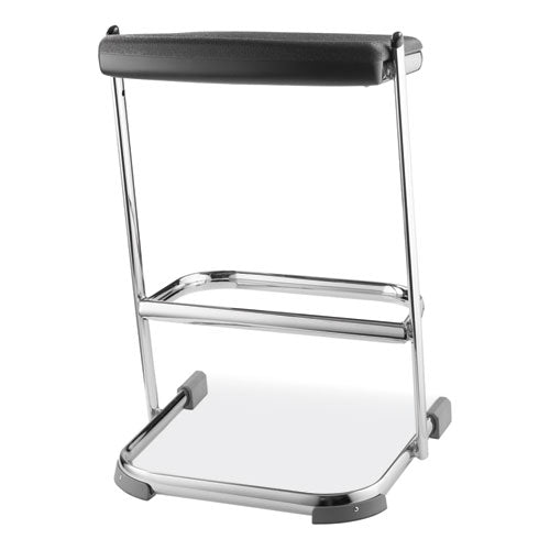 6600 Series Elephant Z-stool, Backless, Supports Up To 500lb, 24" Seat Height, Black Seat, Chrome Frame,ships In 1-3 Bus Days