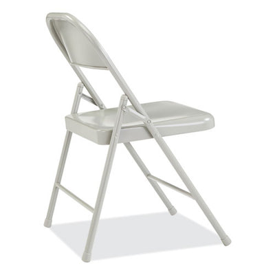 900 Series All-steel Folding Chair, Supports 250 Lb, 17.75" Seat Height, Gray Seat/back/base, 4/ct,ships In 1-3 Business Days