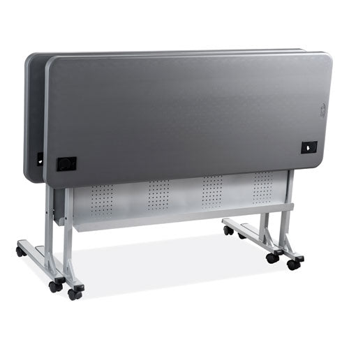 Flip-n-store Training Table, Rectangular, 24 X 60 X 29.5, Charcoal Gray, Ships In 1-3 Business Days