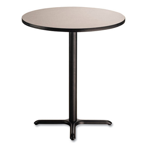 Cafe Table, 36" Diameter X 42h, Round Top/x-base, Gray Nebula Top, Black Base, Ships In 1-3 Business Days