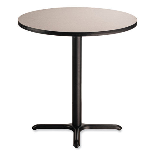 Cafe Table, 36" Diameter X 36h, Round Top/x-base, Gray Nebula Top, Black Base, Ships In 1-3 Business Days