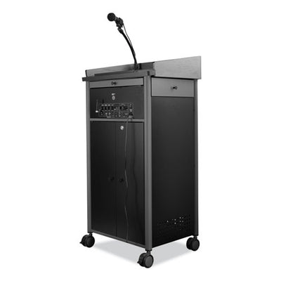 Greystone Lectern With Sound, 23.5 X 19.25 X 45.5, Charcoal Gray, Ships In 1-3 Business Days