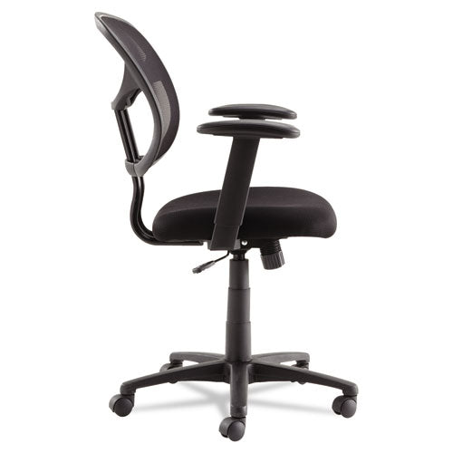 Swivel/tilt Mesh Task Chair With Adjustable Arms, Supports Up To 250 Lb, 17.72" To 22.24" Seat Height, Black