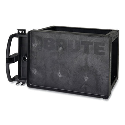 Heavy-duty Utility Cart With Lipped Shelves, Plastic, 2 Shelves, 500 Lb Capacity, 17.13" X 38.5" X 38.88", Black