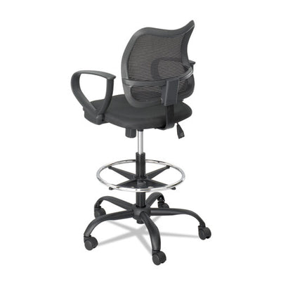 Vue Series Mesh Extended-height Chair, Supports Up To 250 Lb, 23" To 33" Seat Height, Black Fabric