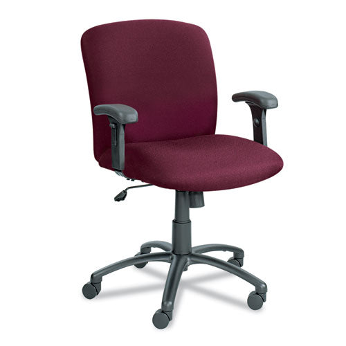 Uber Big/tall Series Mid Back Chair, Vinyl, Supports Up To 500 Lb, 18.5" To 22.5" Seat Height, Black