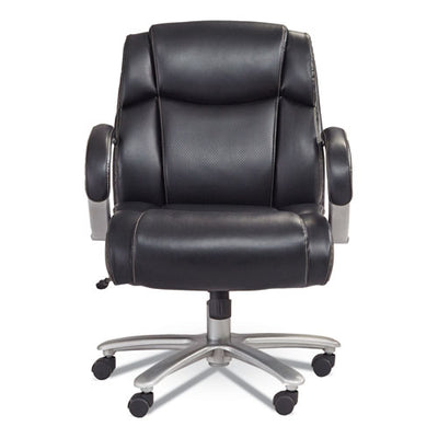 Lineage Big&tall Mid Back Task Chair 24.5" Back, Max 350lb, 19.5" To 23.25" High Black Seat,chrome,ships In 1-3 Business Days